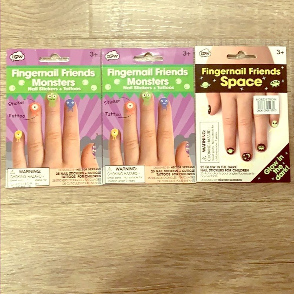 Fingernail Friends nails stickers +tattoos bundle 2